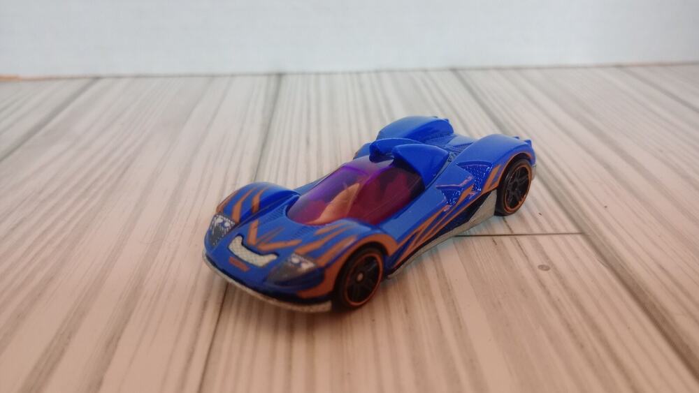 Hot Wheels Teegray Mattel Sports Car, 1:64 Scale Loose Blue Miniature Toy Car